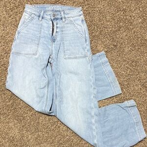 American Eagle Outfitters Women's Light Blue Flare Jeans